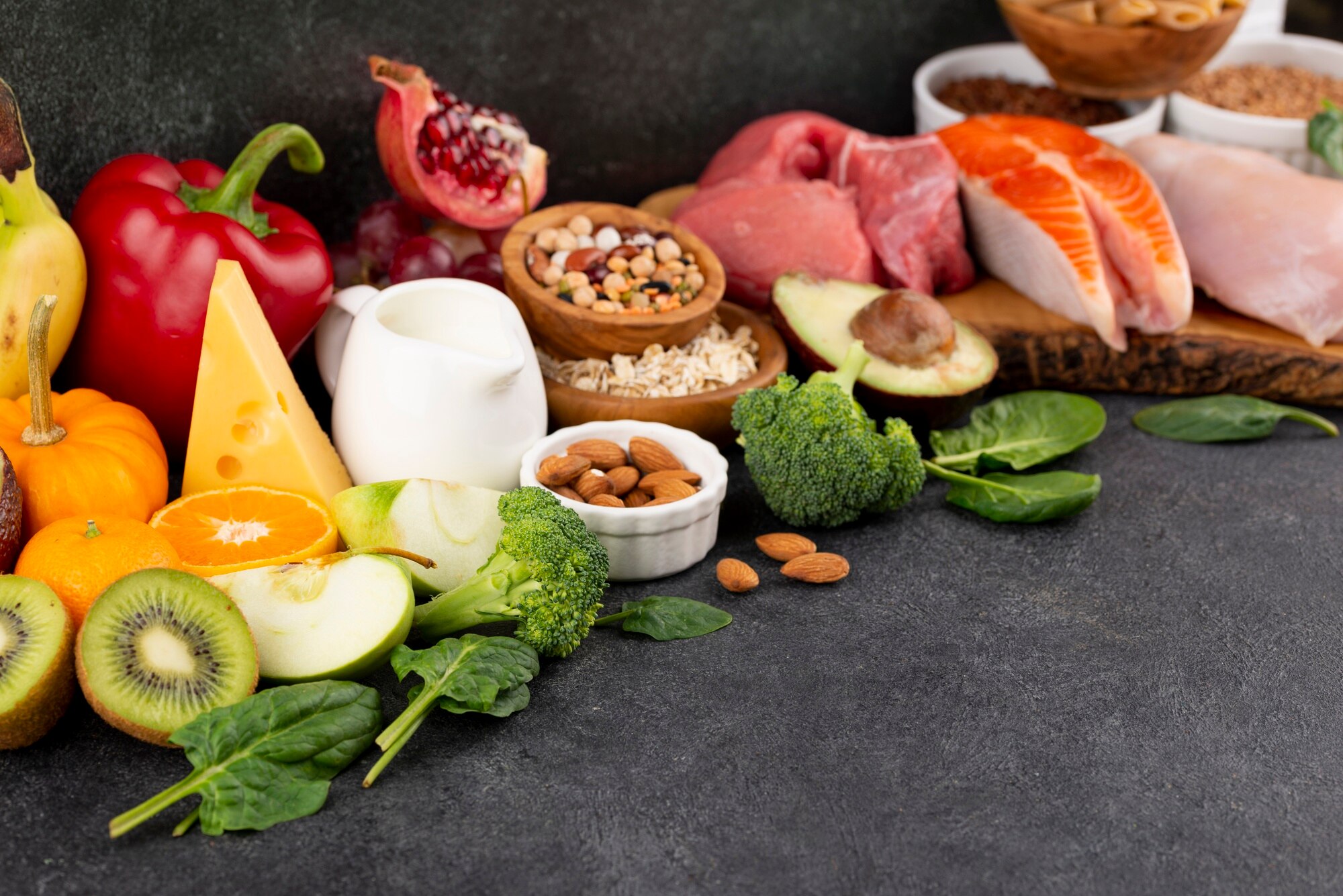 Variedad de alimentos nutritivos